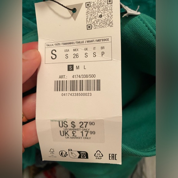 ZARA green tube dress size S - Picture 4 of 4